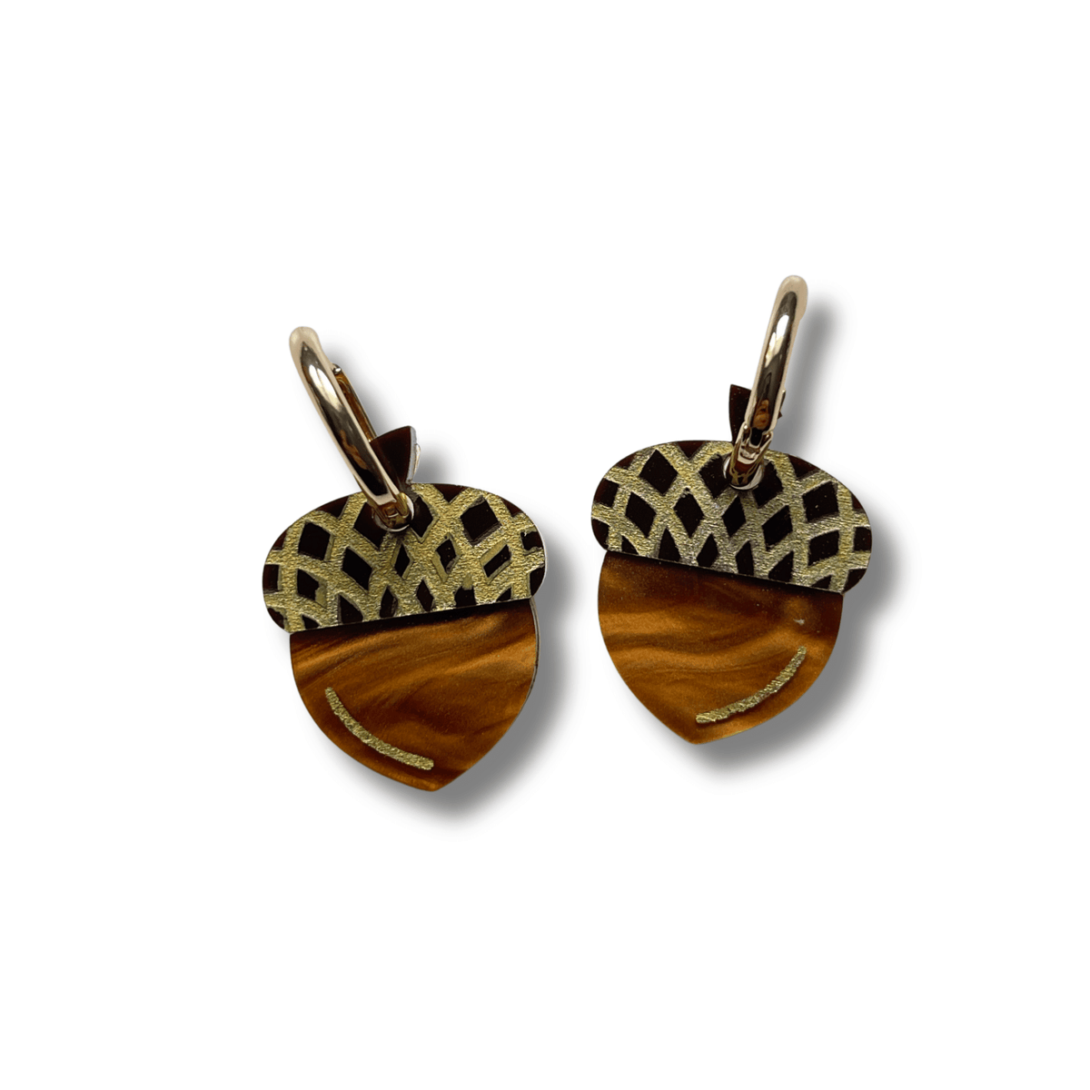 Pendientes Bellota de Metacrilato - Acero Inoxidable | Minipekas