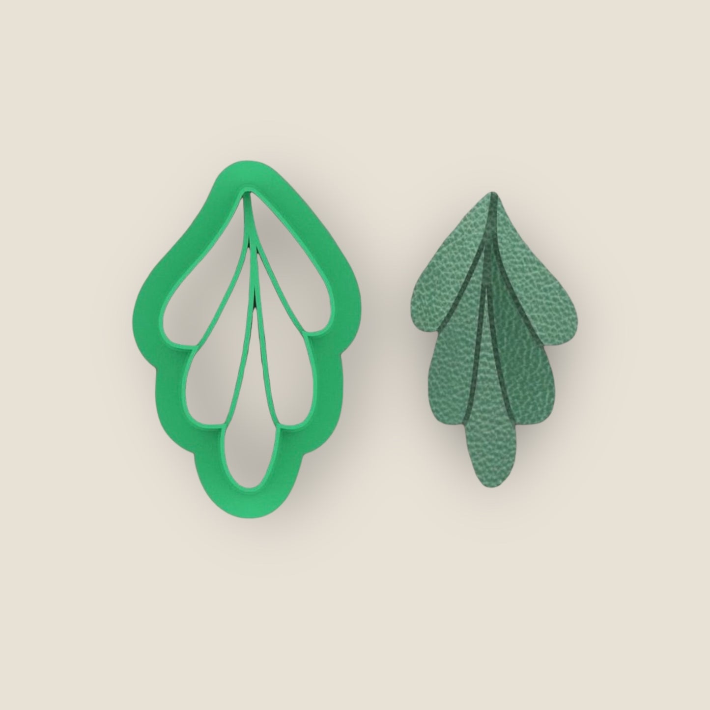 Leaf tear Drop polymer clay cutter