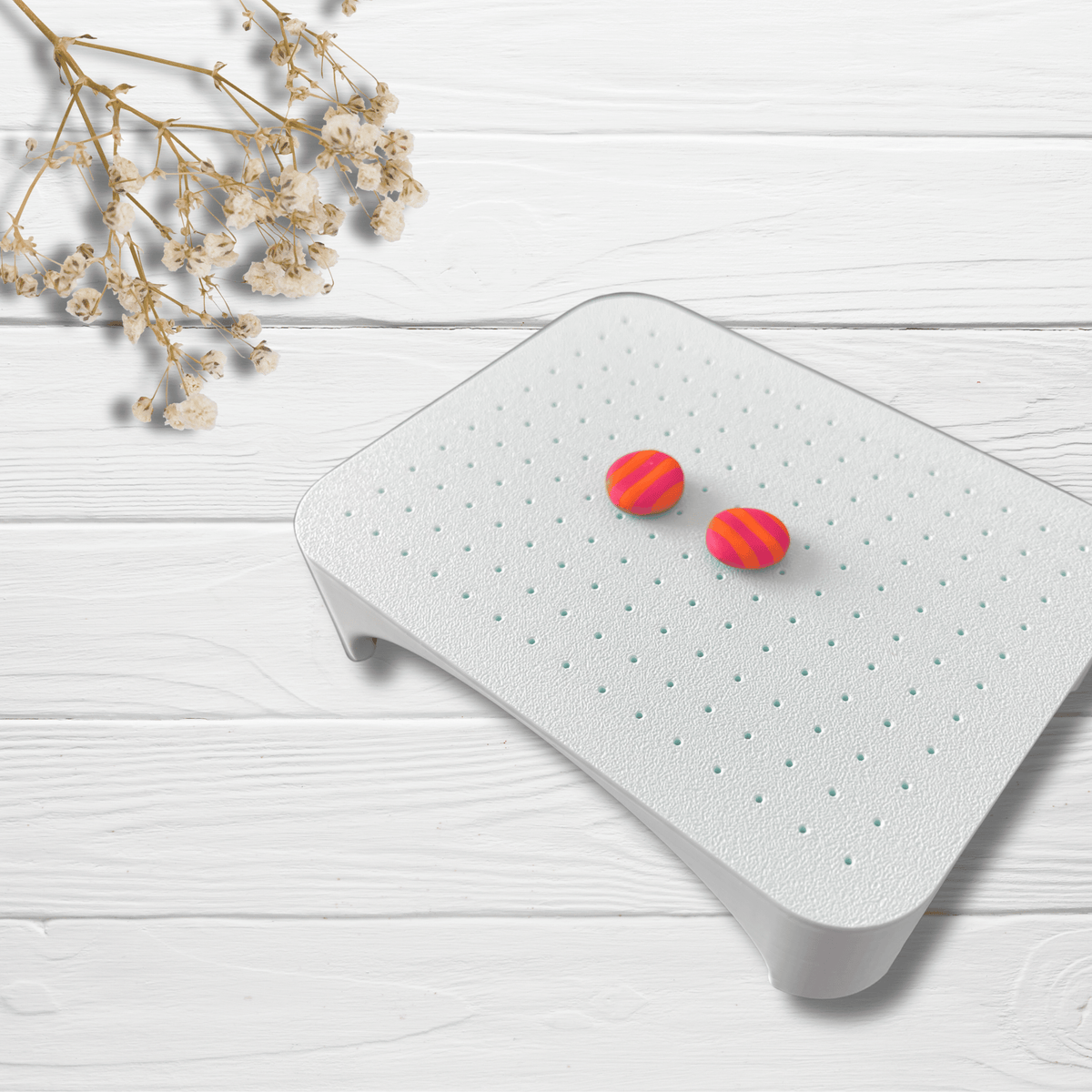 Soporte Rectangulo Pendientes Resina| Minipekas | herramienta para arcilla polimérica