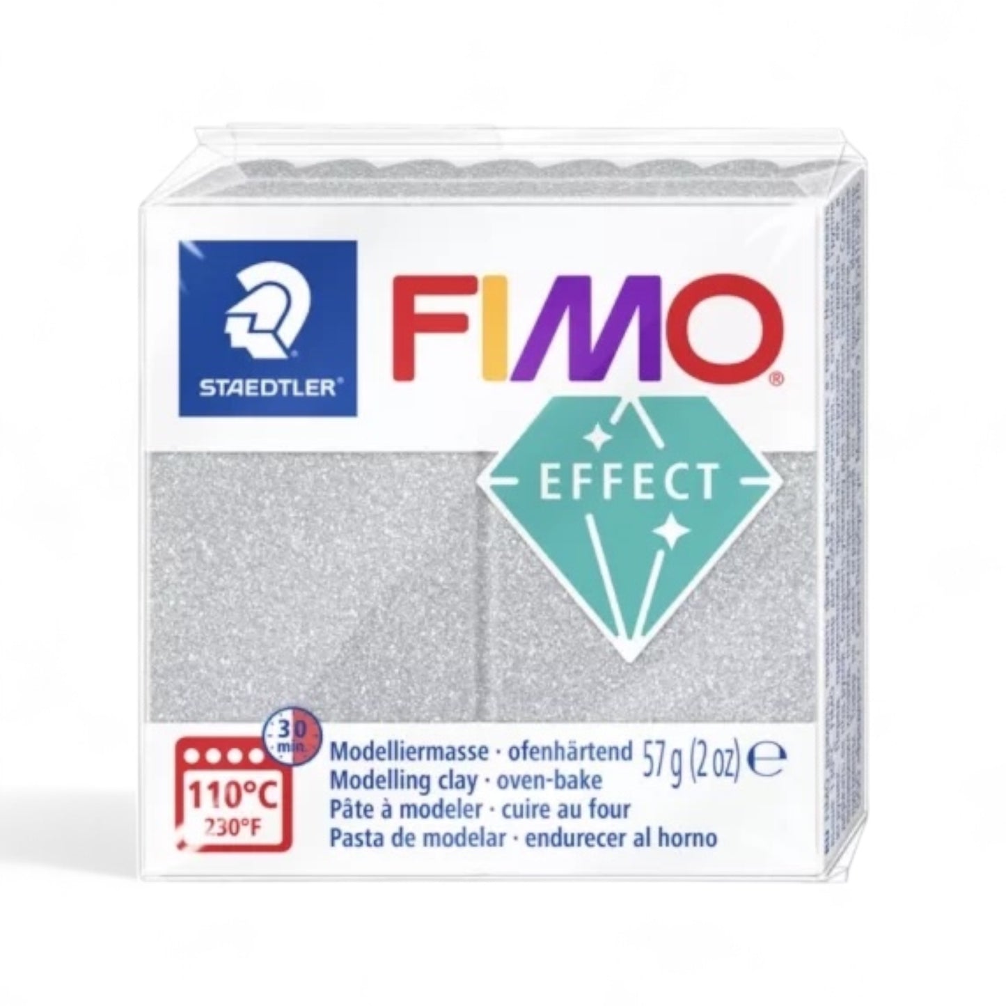 Fimo effect metalico Plata arcilla polimerica 57g -2 oz