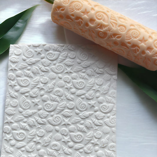 Rouleau de texture coquille pour pâte polymère #30