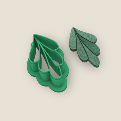 Leaf tear Drop polymer clay cutter