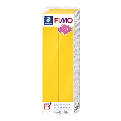 Argila de polímero amarelo macio Fimo 454g - 1 lb