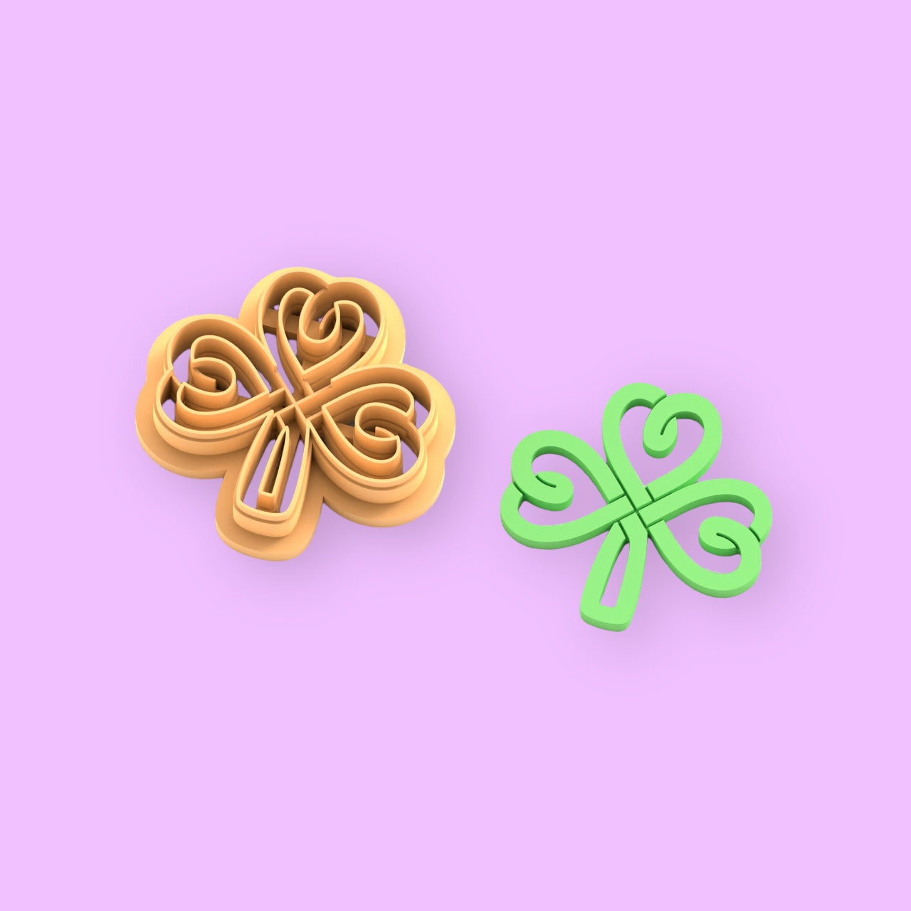 Celtic Clover polymer clay cutter