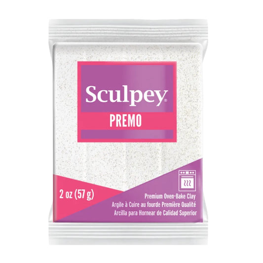 Sculpey Premo White Glitter arcilla polimerica 2oz (56g)