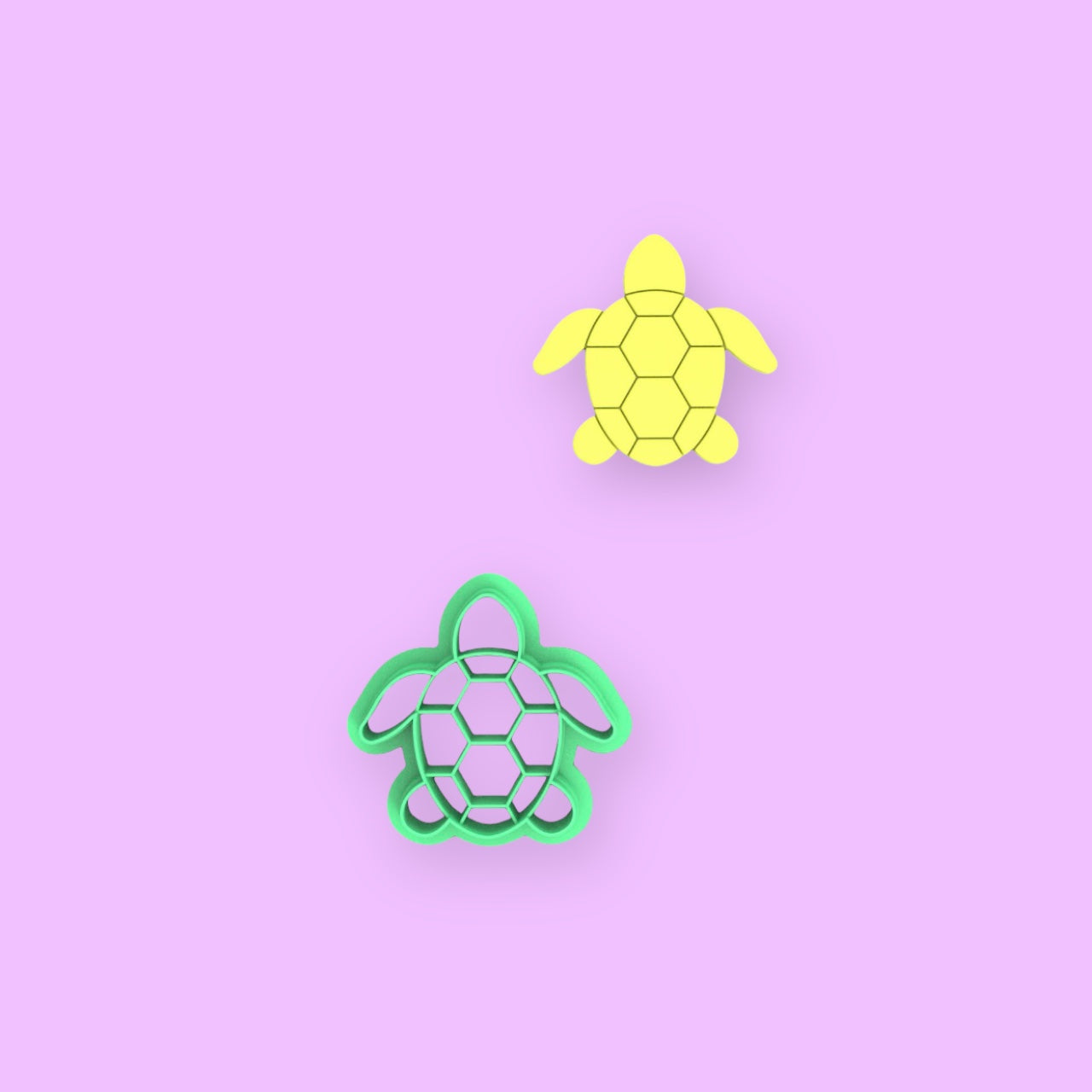 Polymer clay cutter turtle