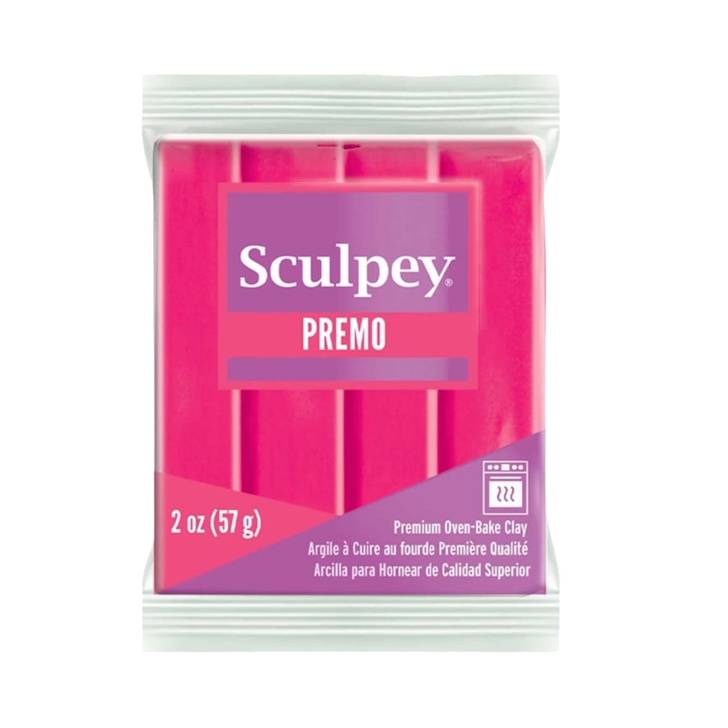 Argila de polímero rosa fluorescente Sculpey Premo 2 onças (57g)