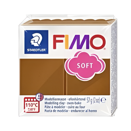 Pâte polymère Fimo caramel mou 57g -2 oz