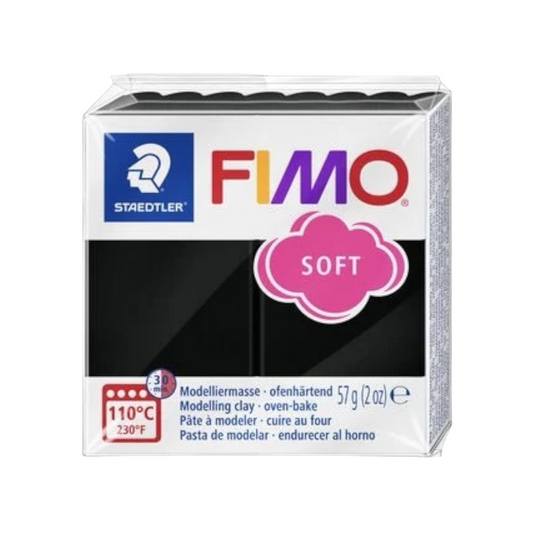 Fimo soft negro arcilla polimerica 57g -2 oz