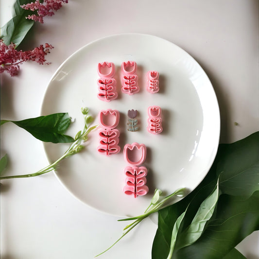 Tige de fleur Un emporte-pièce en pâte polymère