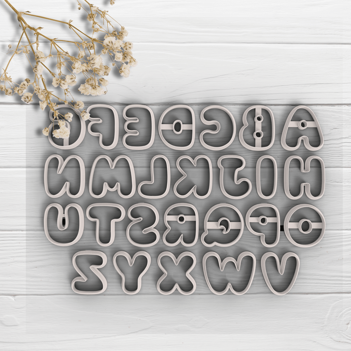 Cortador Arcilla Polimérica| Letras Bubble | Minipekas