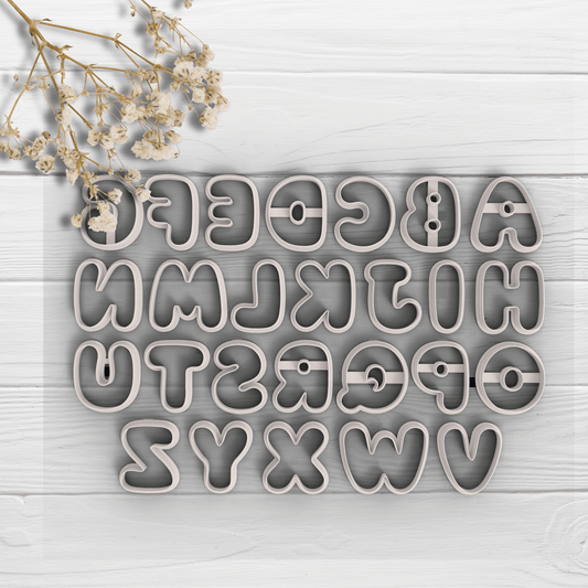 Cortador Arcilla Polimérica| Letras Bubble | Minipekas