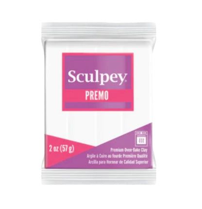 Argila de polímero branca Sculpey Premo 2 onças (56g)