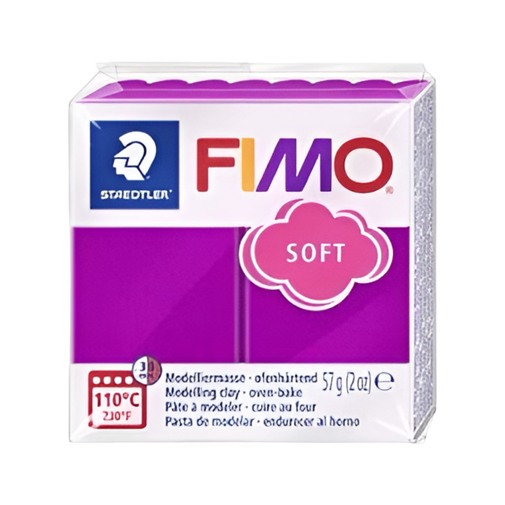 Argila de polímero roxo violeta macio Fimo 57g -2 oz