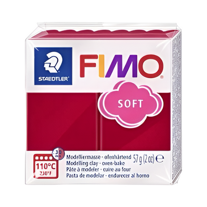 Argila de polímero vermelho cereja macio Fimo 57g -2 oz