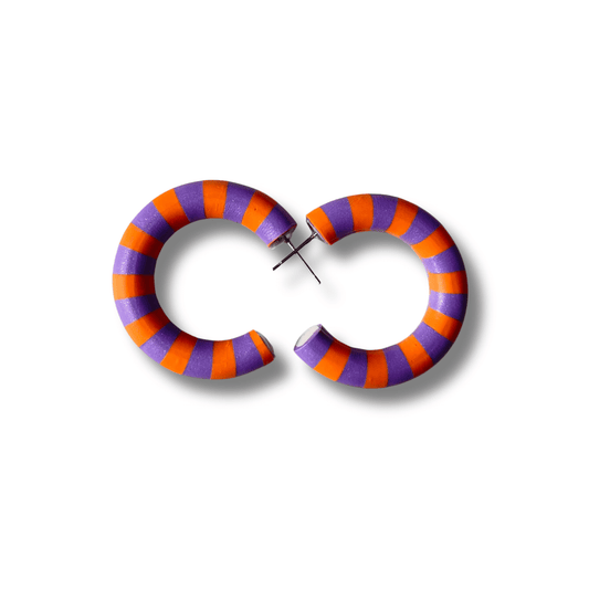 Aro Retro Naranja y Morado