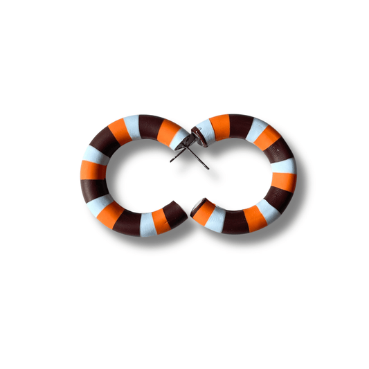 Aro Retro Chocolate, Naranja y Azul
