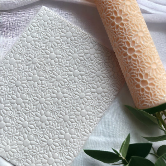 Rouleau texture marguerite pour pâte polymère #32