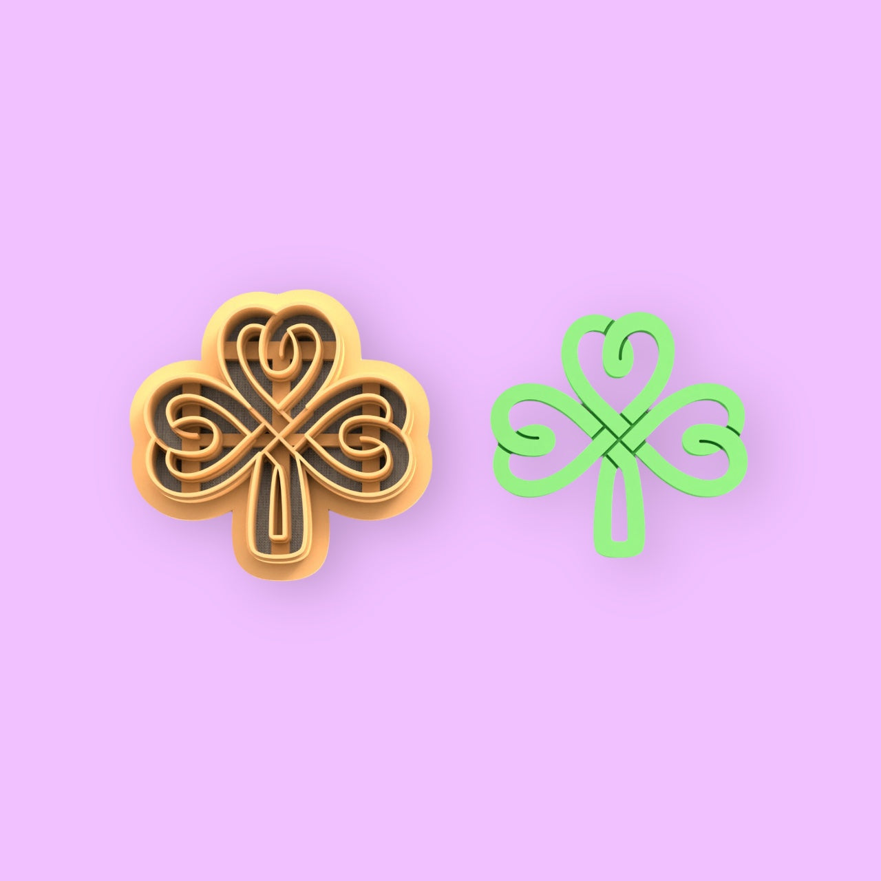 Celtic Clover polymer clay cutter