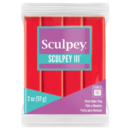 Sculpey III Red hot red arcilla polimerica 2oz (57g)